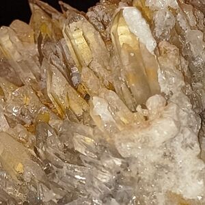 Stunning Crystal Cluster with Golden Hues